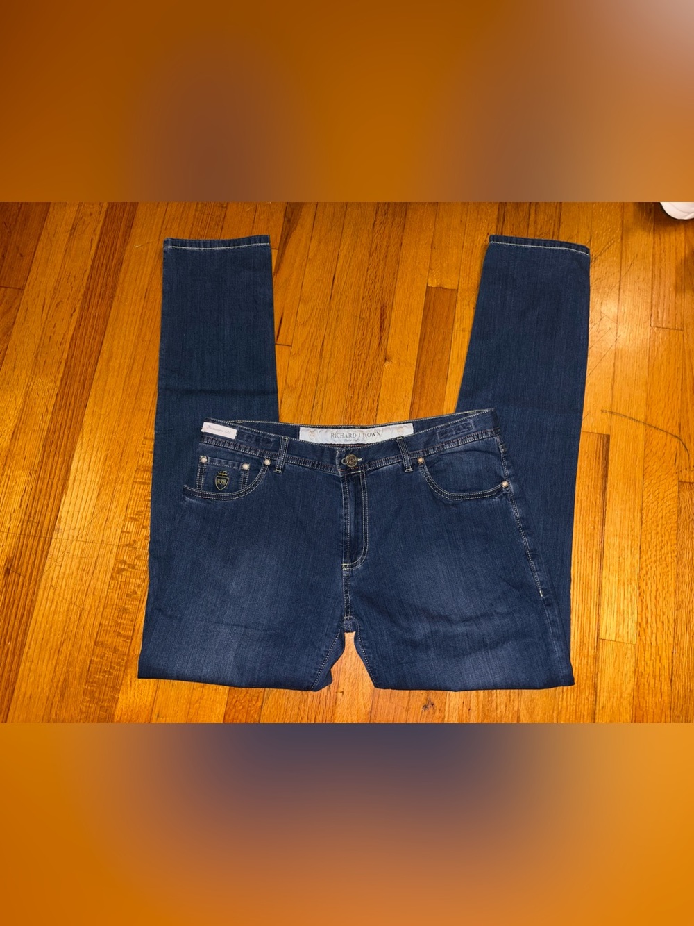 Richard J. Brown Men’s Straight Fit Dark Wash Denim Jeans Mod Tokyo